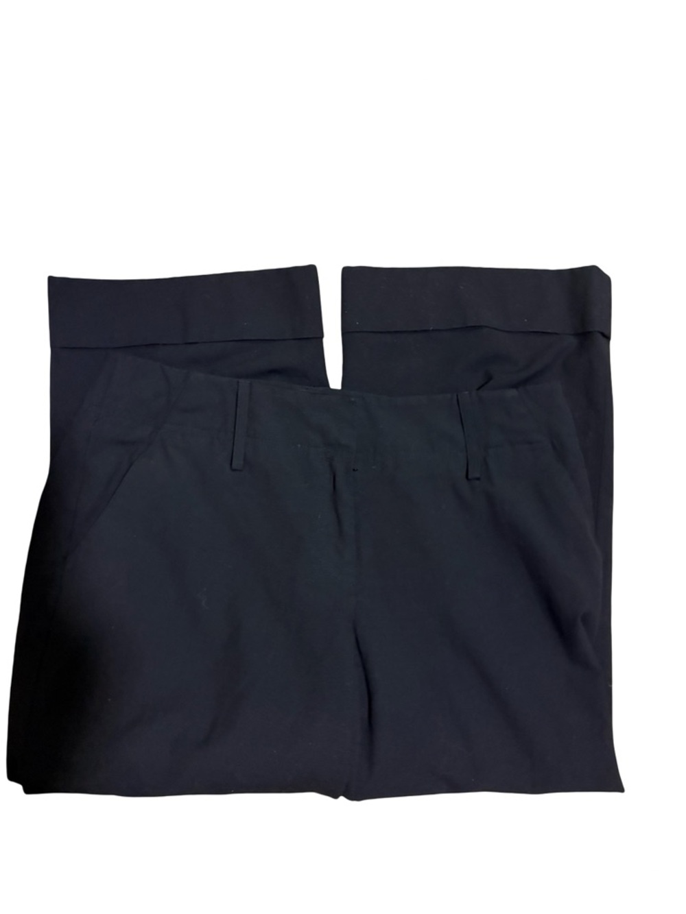 MICHAEL Michael Kors Black Wide Leg Cuffed Dress Pants Size 8